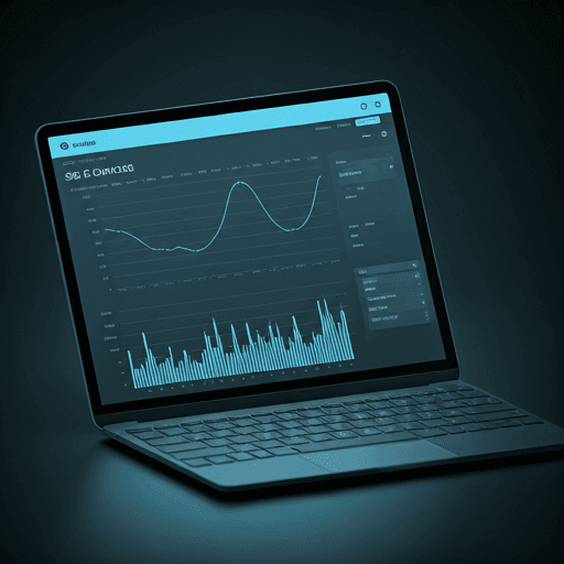 SEO analytics dashboard visualizing keyword growth, traffic, and campaign performance